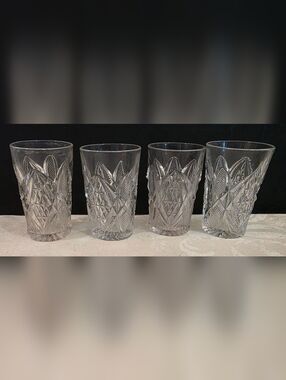 Pennsylvania Clear Pressed 4 Oz Flat Tumbler U S  Glass Company (Set of 4)